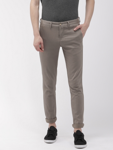 

Park Avenue Men Grey Neo Fit Solid Regular Trousers