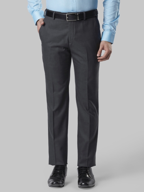 

Raymond Men Grey Slim Fit Solid Formal Trousers