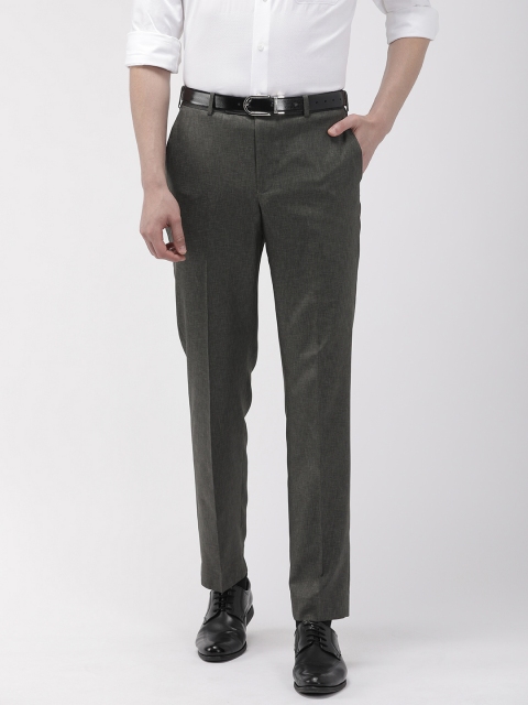 

Park Avenue Men Grey Smart Fit Solid Formal Trousers