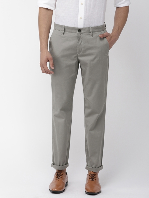 

Raymond Men Grey Slim Fit Solid Chinos
