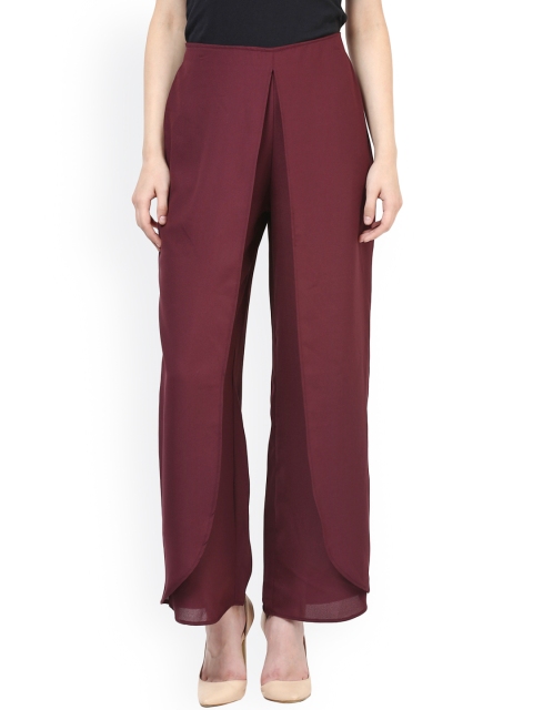 

RARE Maroon Palazzo Relaxed Fit Trousers