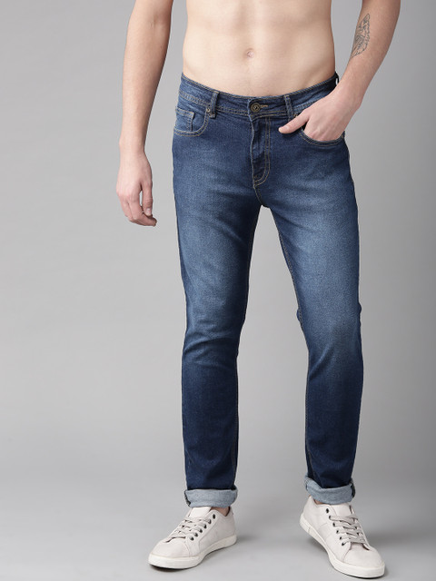

Roadster Men Navy Blue Skinny Fit Mid-Rise Clean Look Stretchable Jeans