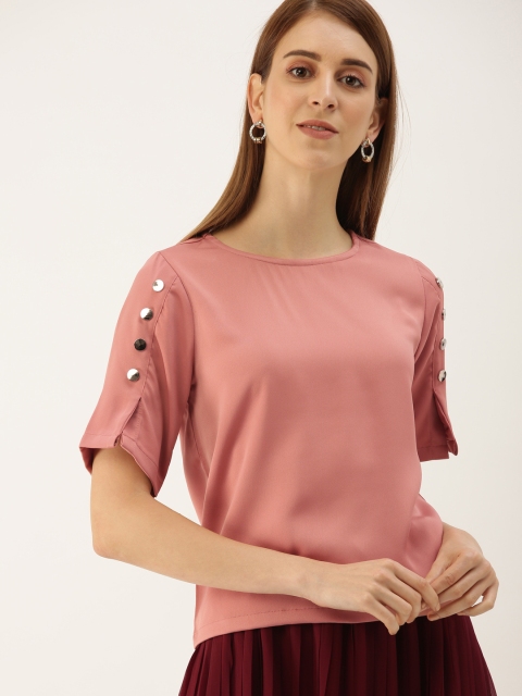 

NUSH Women Pink Solid Top