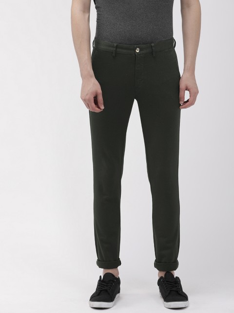 

Park Avenue Men Green Neo Fit Solid Regular Trousers, Grey