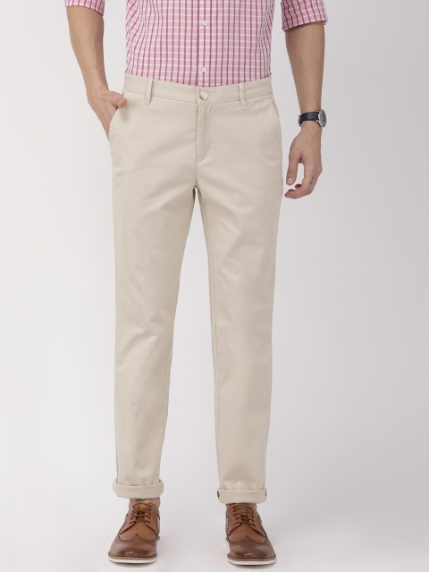 

Raymond Men Beige Slim Fit Solid Chinos