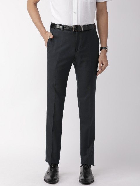 

Raymond Men Navy Blue Slim Fit Solid Formal Trousers