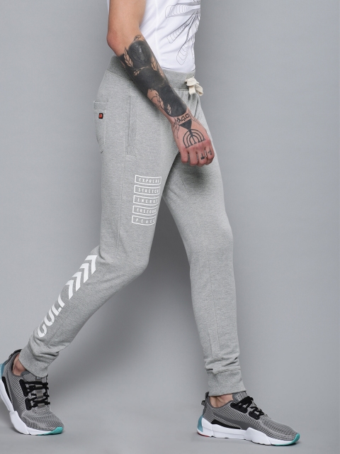 

Cultsport Men Grey Melange Solid Straight Fit Joggers