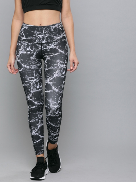 

Cultsport Women Black & White Fly Dry Printed Tights
