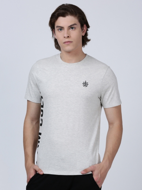 

Cultsport Men Grey Printed Round Neck T-shirt