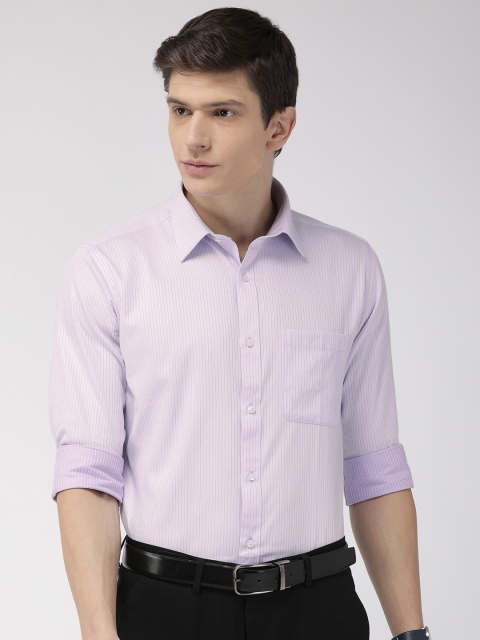 

Raymond Men Purple Slim Fit Self Striped Formal Shirt