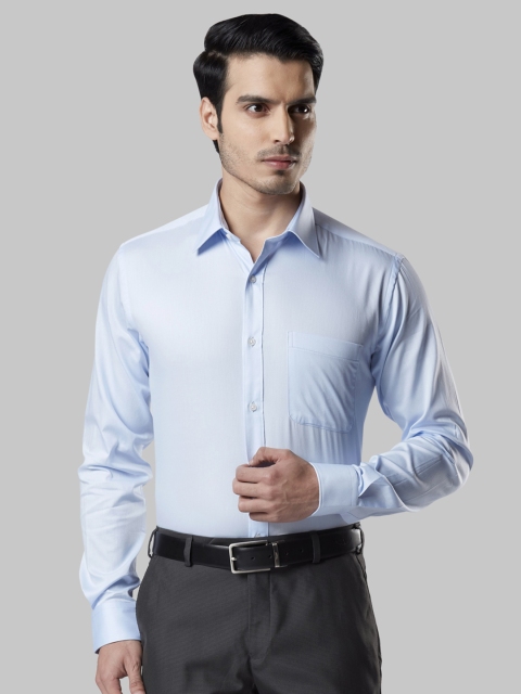 

Raymond Men Blue Slim Fit Solid Formal Shirt