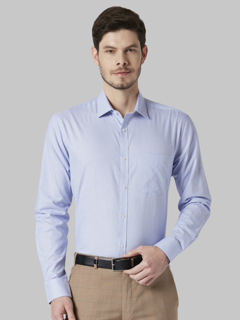 

Park Avenue Men Blue & White Slim Fit Striped Casual Shirt