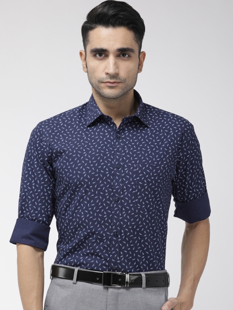 

Park Avenue Men Navy Blue Slim Fit Printed Formal Shirt