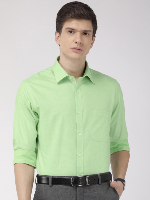 raymond-men-green-slim-fit-solid-formal-shirt