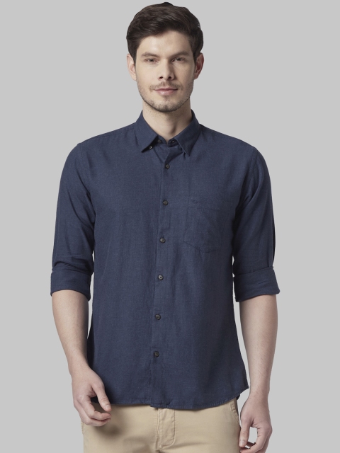 

Park Avenue Men Navy Blue Slim Fit Solid Casual Shirt