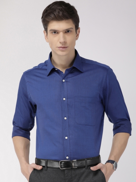 

Raymond Men Blue Slim Fit Solid Formal Shirt