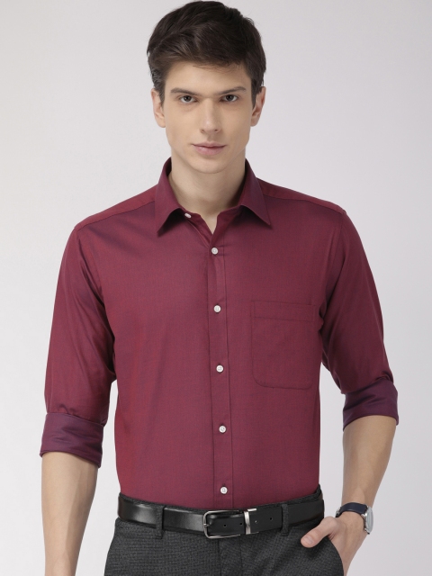 

Raymond Men Maroon Slim Fit Solid Formal Shirt