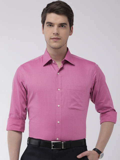 

Raymond Men Pink Slim Fit Self Design Formal Shirt