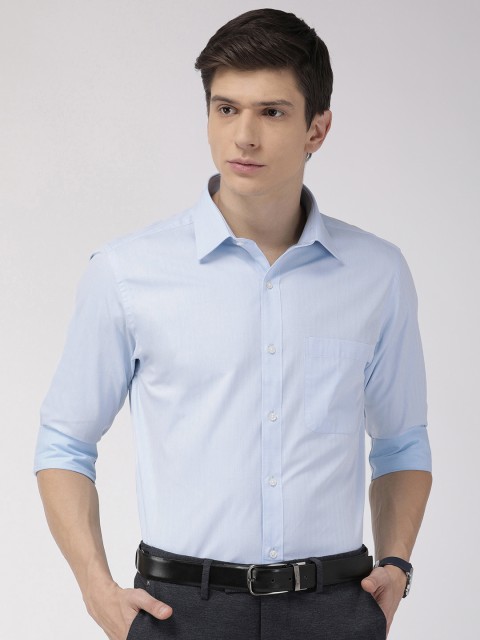 

Raymond Men Blue Slim Fit Solid Formal Shirt