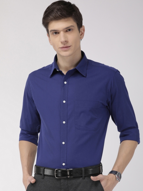 

Raymond Men Navy Blue Slim Fit Solid Casual Shirt