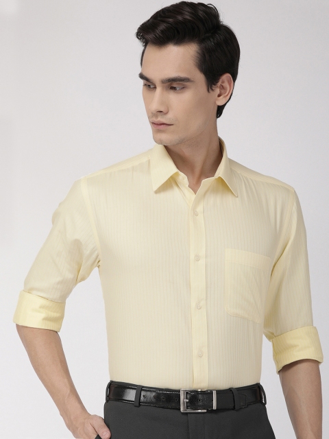 

Raymond Men Yellow Slim Fit Striped Formal Shirt
