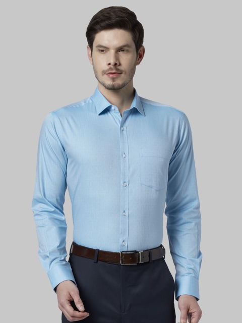 

Park Avenue Men Blue Slim Fit Self Design Formal Shirt