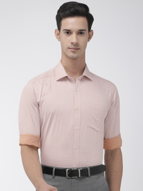 

Park Avenue Men Beige Slim Fit Printed Formal Shirt