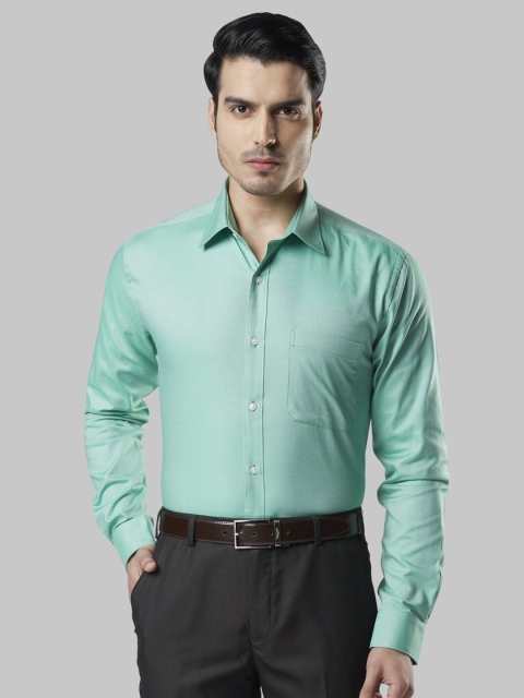 

Raymond Men Green Slim Fit Solid Formal Shirt