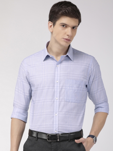 

Raymond Men Lavender Slim Fit Self Checked Formal Shirt