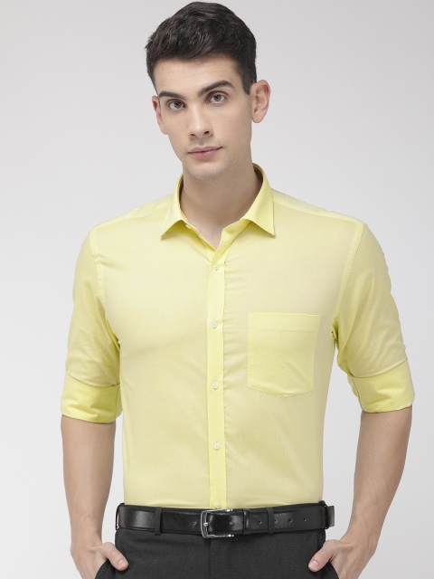 

Park Avenue Men Yellow Slim Fit Solid Formal Shirt