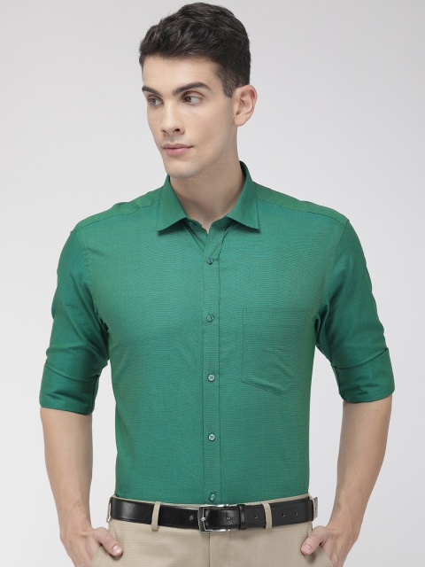 

Park Avenue Men Green Slim Fit Solid Formal Shirt