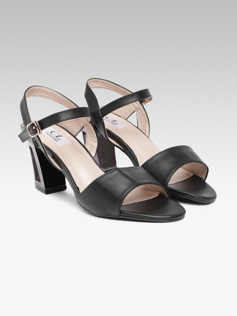 

Carlton London Women Black Solid Sandals