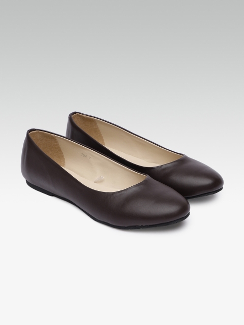 

Carlton London Women Coffee Brown Solid Ballerinas
