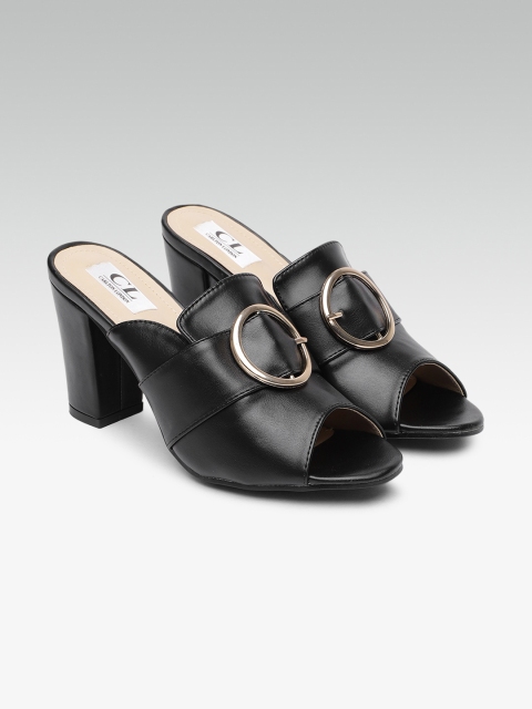 

Carlton London Women Black Embellished Block Heels