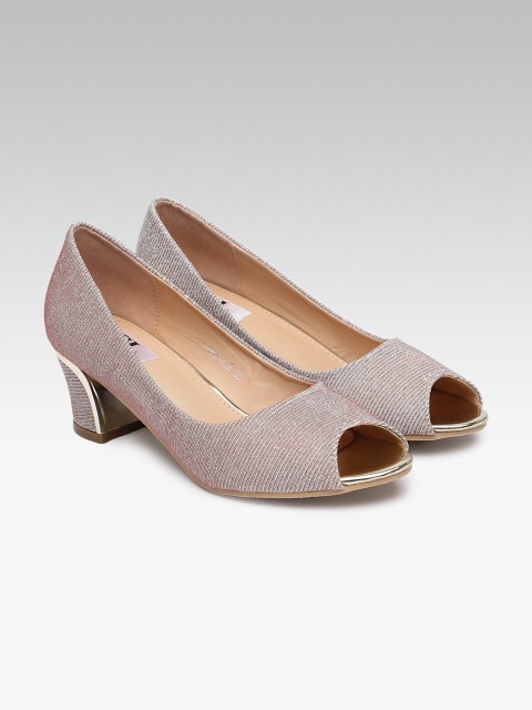 

Carlton London Women Pink Solid Peep Toes