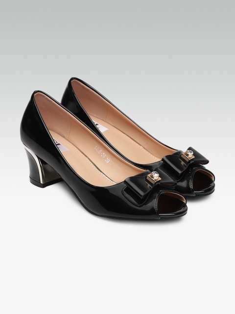 

Carlton London Women Black Solid Peep Toes