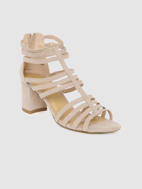 

Allen Solly Women Pink Solid Suede Gladiators
