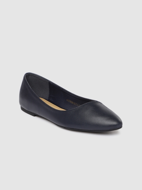 

Allen Solly Women Navy Blue Solid Leather Ballerinas