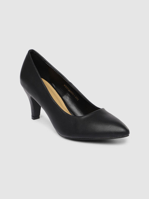 

Allen Solly Women Black Solid Leather Pumps