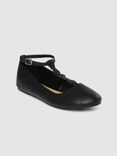 

Allen Solly Women Black Solid Leather Ballerinas