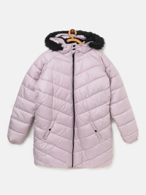 

Marks & Spencer Girls Lavender Solid Hooded Parka Jacket