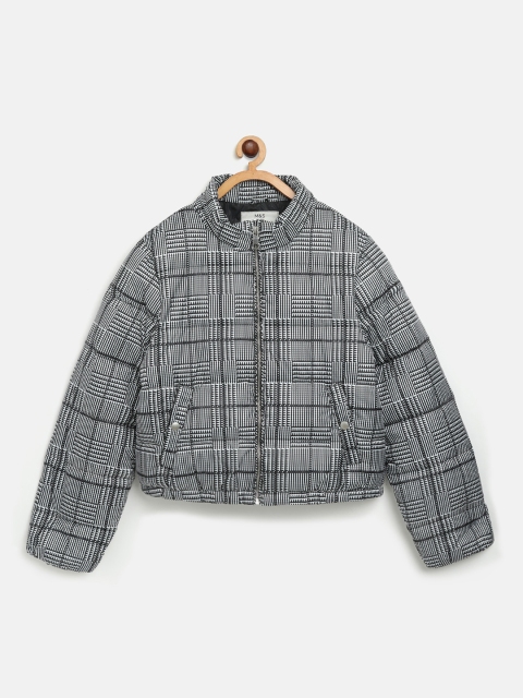 

Marks & Spencer Girls Black & White Checked Padded Jacket