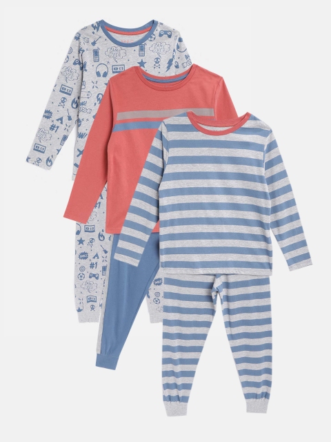 

Marks & Spencer Kids Set of 3 Night Suits, Blue