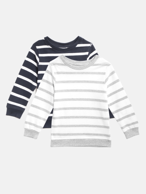 

Marks & Spencer Boys Pack of 2 Striped Sweatshirt, Navy blue
