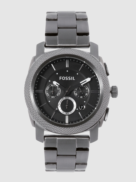 

Fossil Men Gunmetal-Toned Factory Serviced Analogue Watch 4662, Metallic