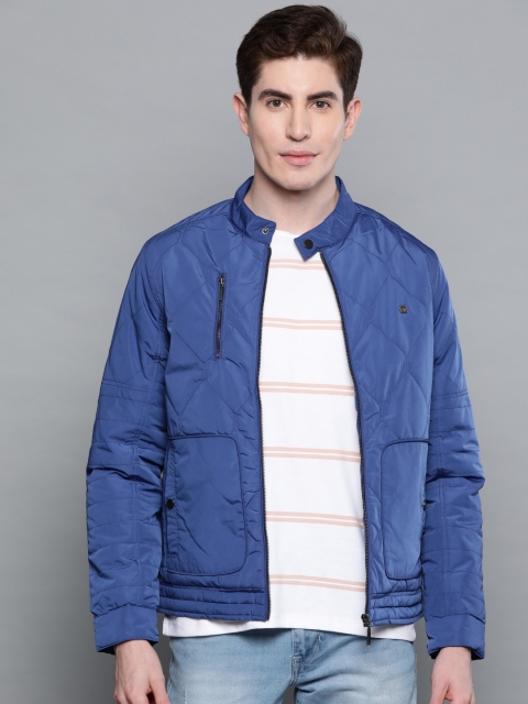 

Louis Philippe Jeans Men Blue Quilted Jacket