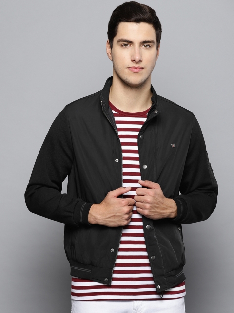 

Louis Philippe Sport Men Black Solid Varsity Jacket