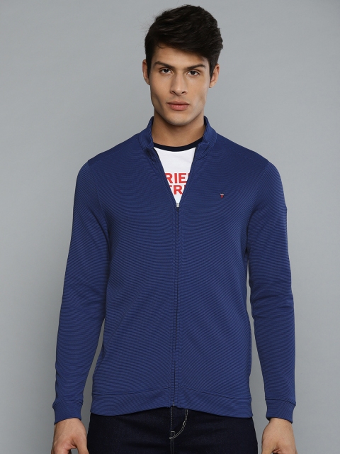 

Louis Philippe Sport Men Blue & Black Striped Sweatshirt