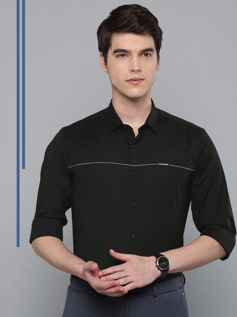 

Louis Philippe Ath.Work Men Black Super Slim Fit Solid Formal Shirt
