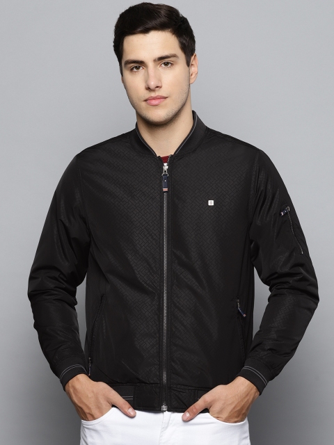 

Louis Philippe Sport Men Black Printed Bomber Jacket